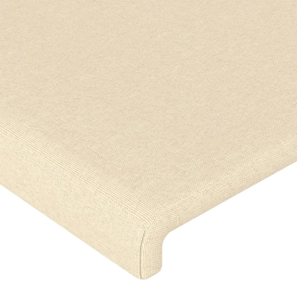 Cabeceira de cama c/ abas tecido 93x16x78/88 cm creme