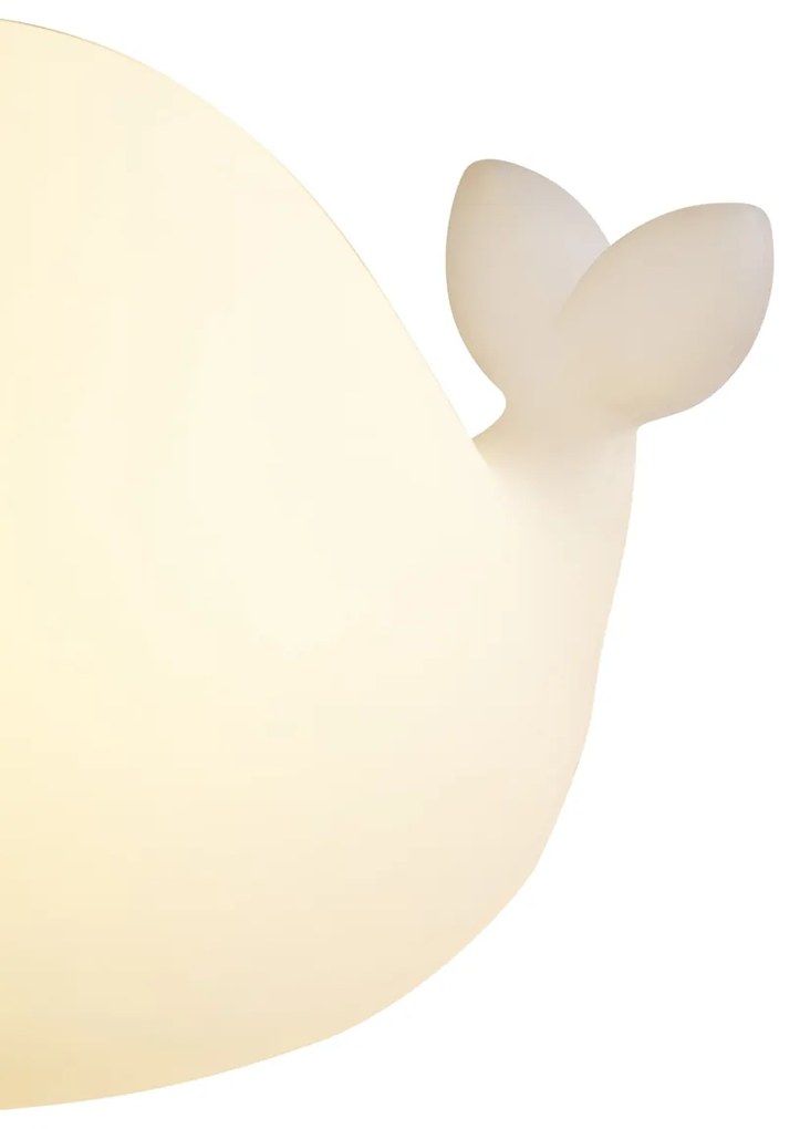 Candeeiro de mesa branco 30cm incl. LED regulável IP54 recarregável - Baby Whale