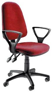 Cadeira de Escritorio Q-connect Executive, Encosto Alto, com Rodas e Bracos Vermelha
