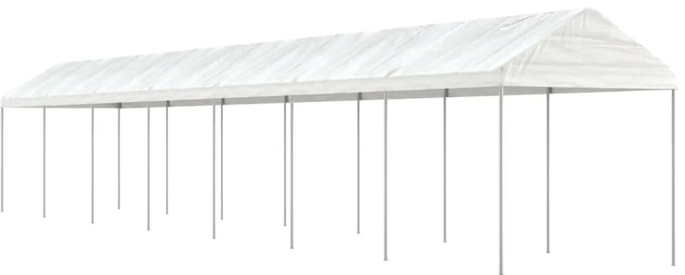 Gazebo com telhado 15,61x2,28x2,69 m polietileno branco
