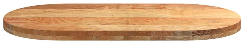 Tampo de mesa 100x50x4 cm carvalho maciça oval castanho-claro