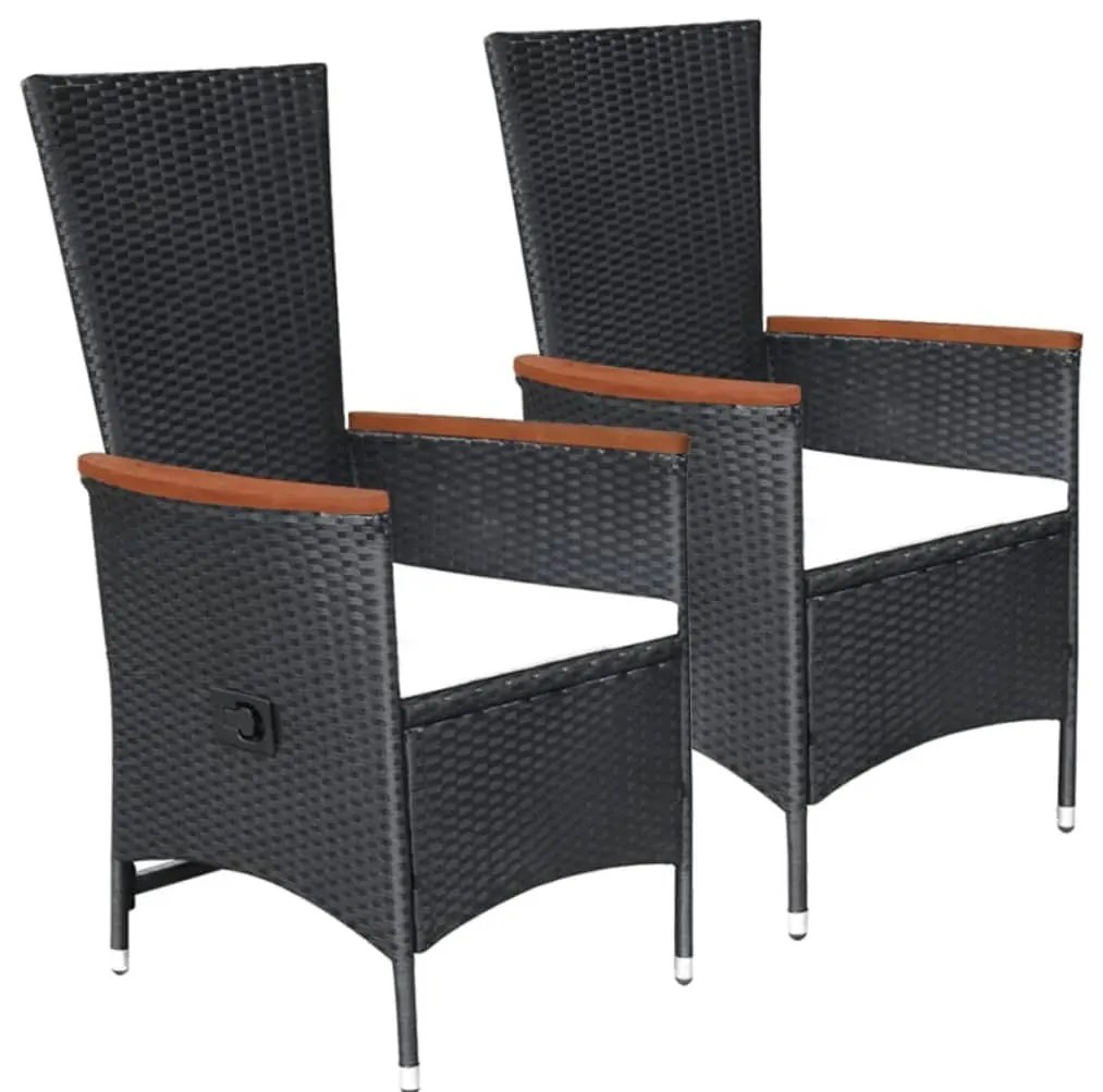 5 pcs conjunto de jantar para jardim preto
