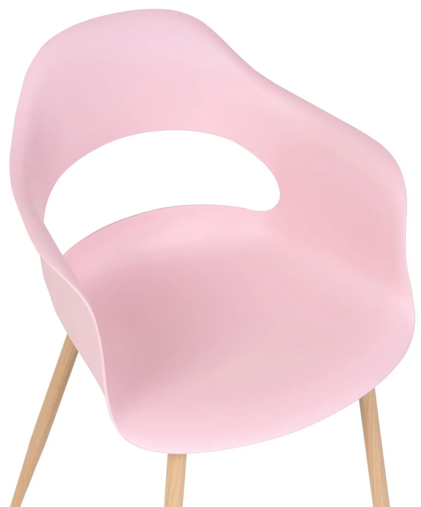 Conjunto de 2 cadeiras de jantar rosa UTICA Beliani
