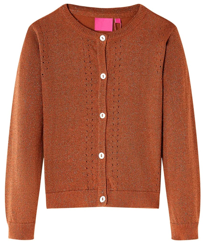 Casaco de malha para criança cor conhaque 104