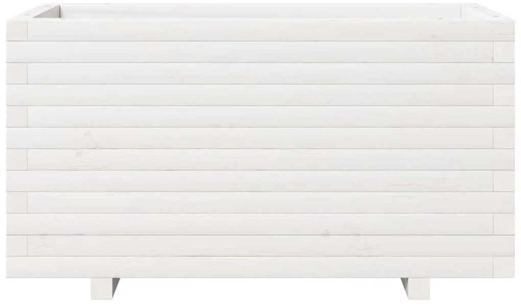 Vaso/floreira de jardim 90x90x49,5 cm pinho maciço branco