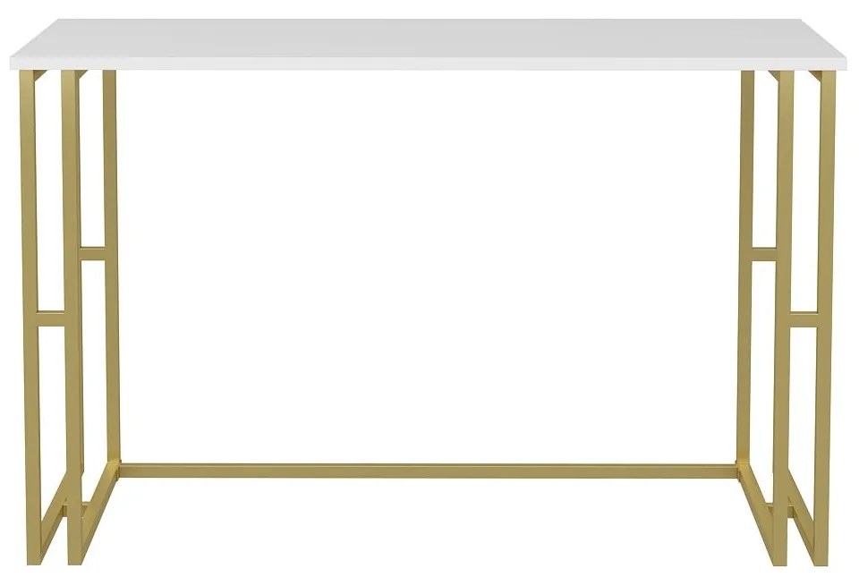 Secretária Kane – Dourado/Branco – 120x60x74,8 cm