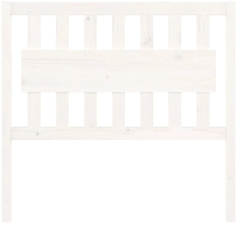 Cabeceira de cama 105,5x4x100 cm madeira de pinho maciça branco