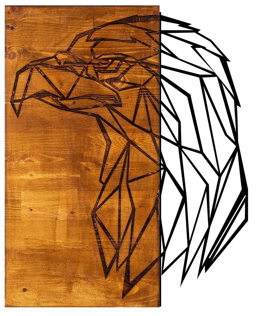 Acessório Decorativo de Parede Kartal – Nogueira e Preto – 47 x 58 cm