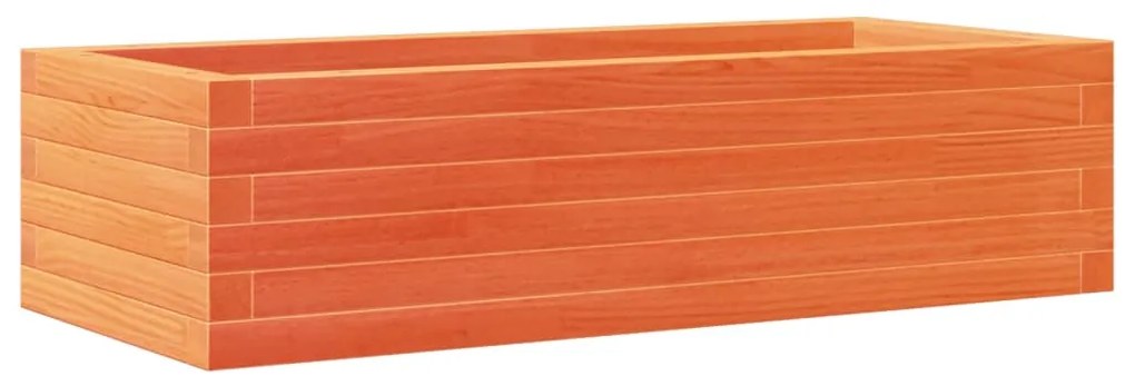 Vaso/floreira de jardim 90x40x23 cm pinho maciço castanho-mel