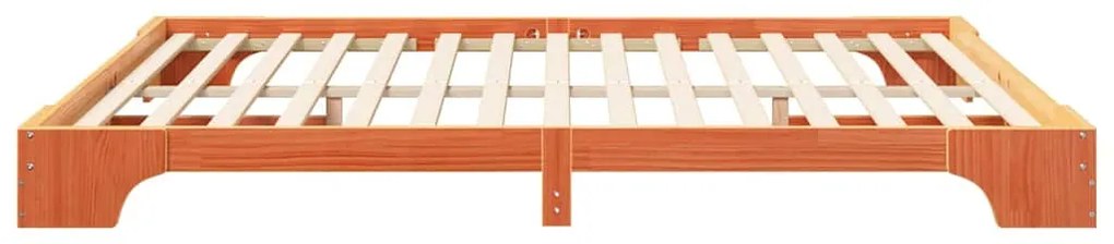 Estrutura de cama de chão Castanho 180 x 220 cm