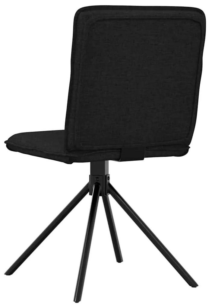 Cadeiras de jantar 2 pcs tecido preto