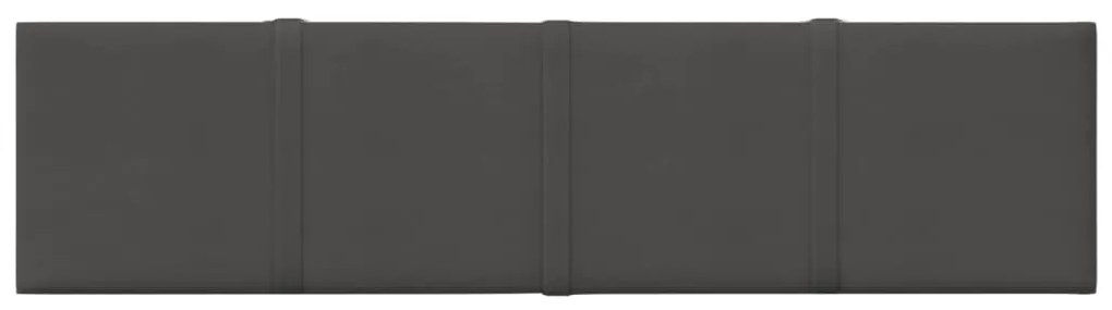 Painel de parede 12 pcs 60x15cm tecido 1,08 m² cor cinza-escuro