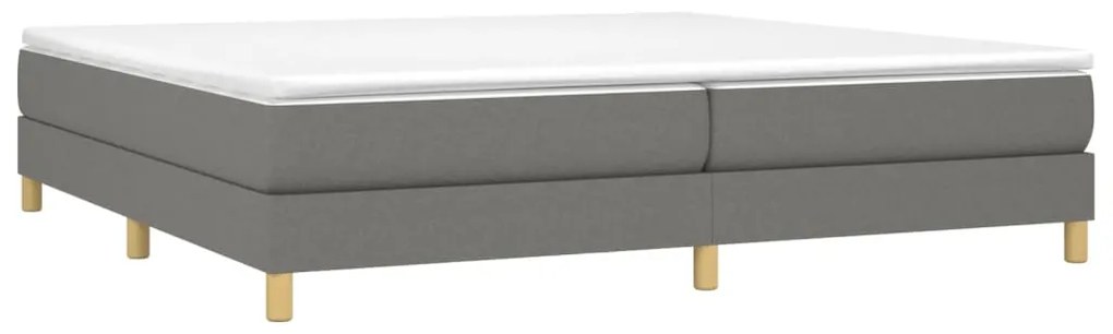 Estrutura de cama sem colchão 200x200 cm tecido cinzento-escuro