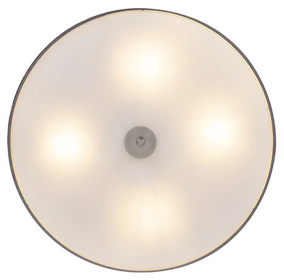 Candeeiro de teto rústico cinzento 50 cm - Drum Moderno,Country / Rústico
