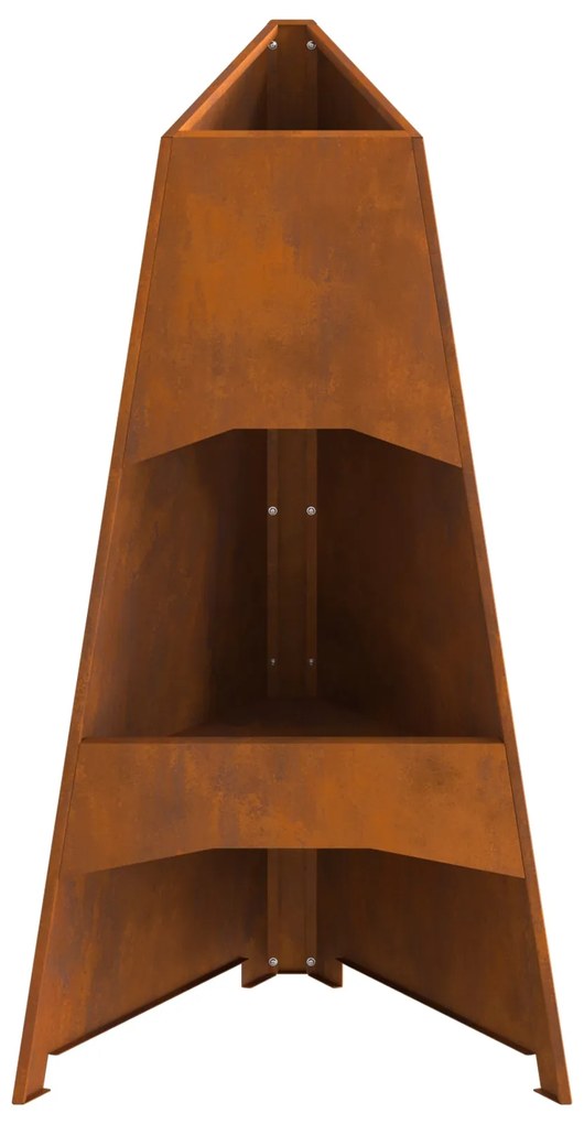 Fogueira Pyramid 50x45x95 cm Aço Resistente às Intempéries