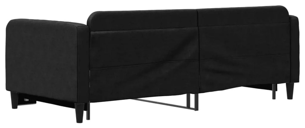 Sofá-cama com gavetão 90x190 cm tecido preto