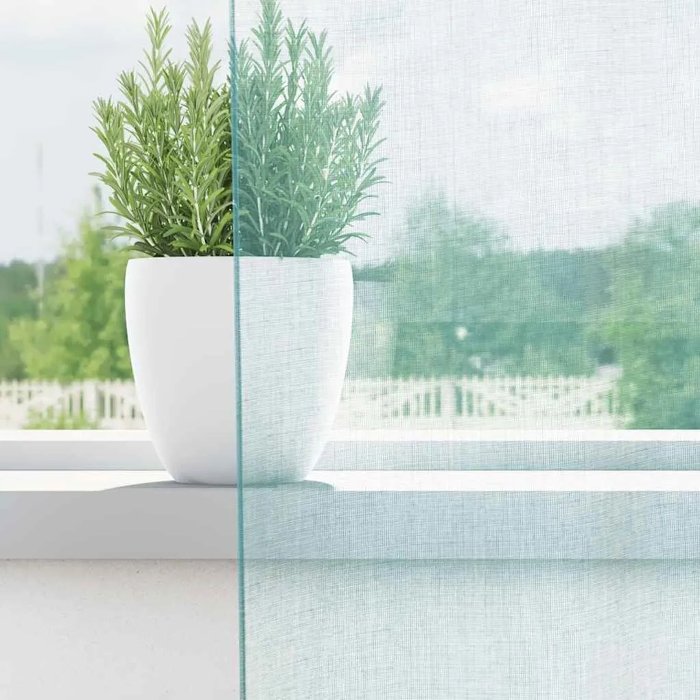 Cortinas de voile com bolsos para varão 2 pcs turquesa