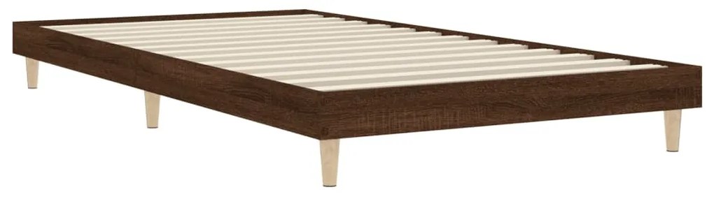 Estrutura cama s/ colchão derivados madeira carvalho castanho