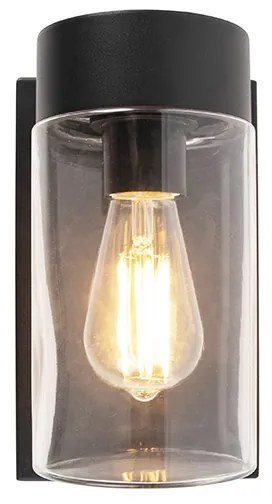 Candeeiro de parede exterior moderno em aço inoxidável preto IP44 - Jarra