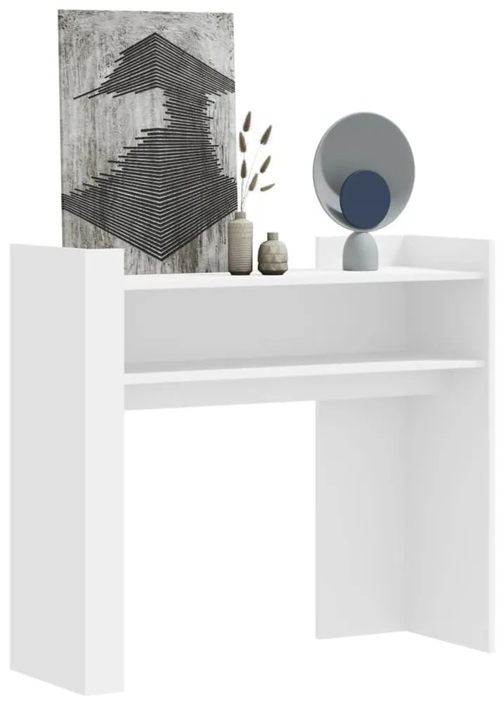 Mesa consola 100x35x90 cm derivados de madeira branco