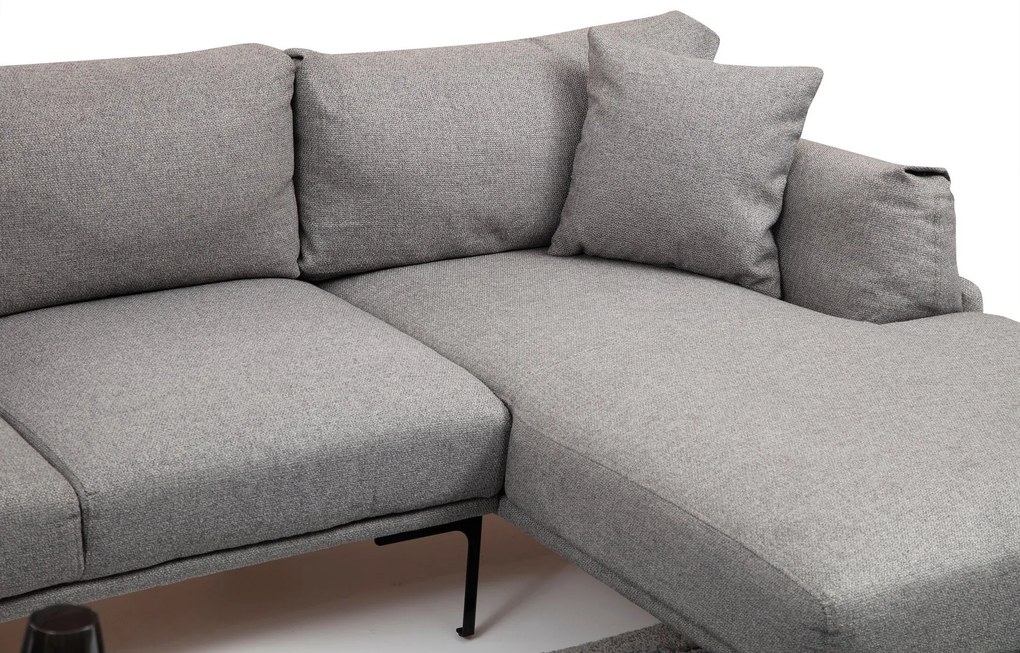 ****
Sofá de Canto Leo Corner – Cinzento – 255 x 150 cm
**