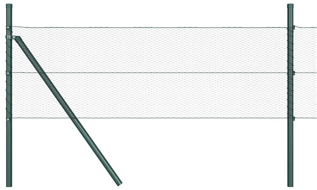 Cerca Hexagonal vidaXL Cinza 0,5x50 m Aço