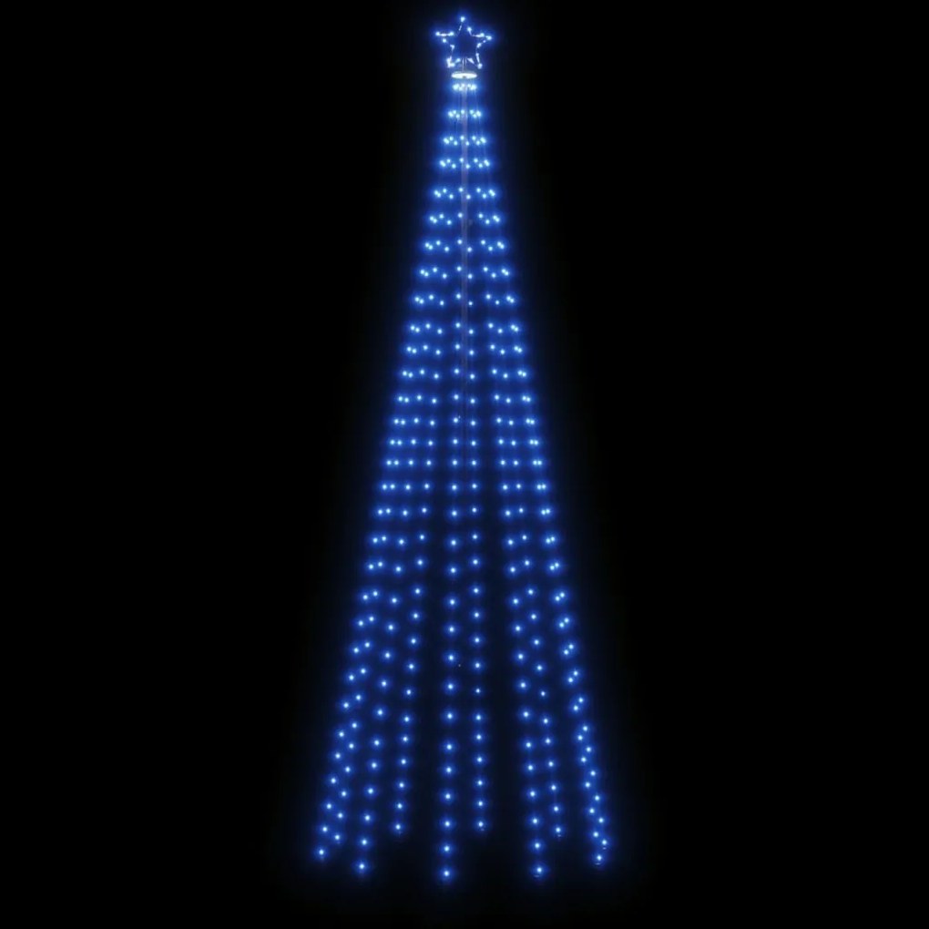 Árvore de Natal com espigão 310 luzes LED 300 cm azul