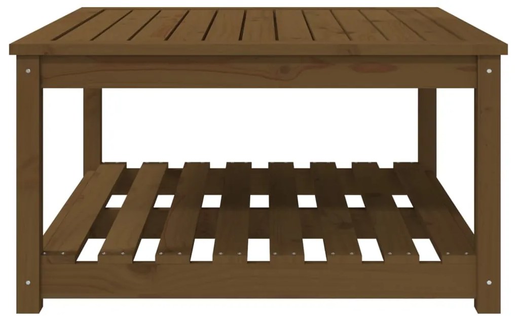 Mesa de jardim 82,5x82,5x45 cm pinho maciço castanho-mel