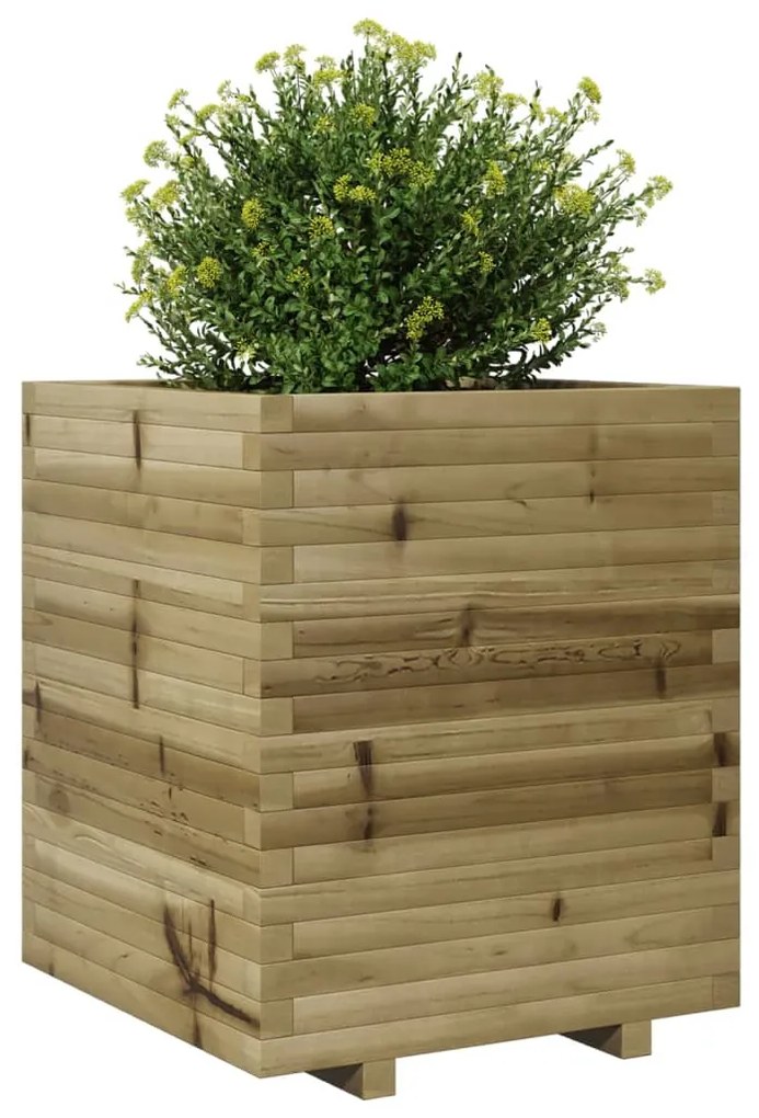 Vaso/floreira de jardim 60x60x72 cm madeira pinho impregnada