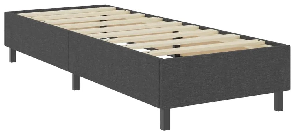 Cama boxspring 100x200 cm tecido cinzento