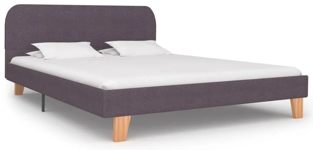 Estrutura para cama sem colchão Taupe Tecido 135x190 cm