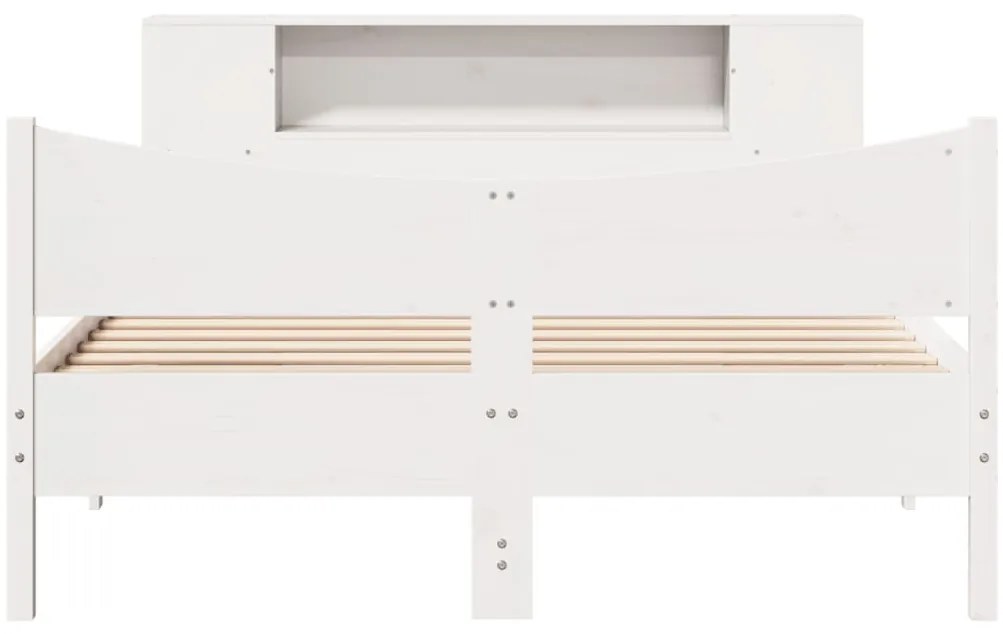 Cama sem colchão 120x200 cm madeira de pinho maciça branco