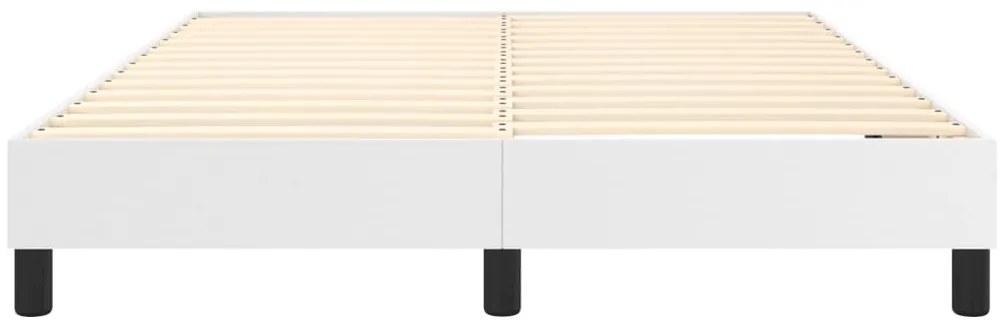 Estrutura de cama 140x200 cm couro artificial branco