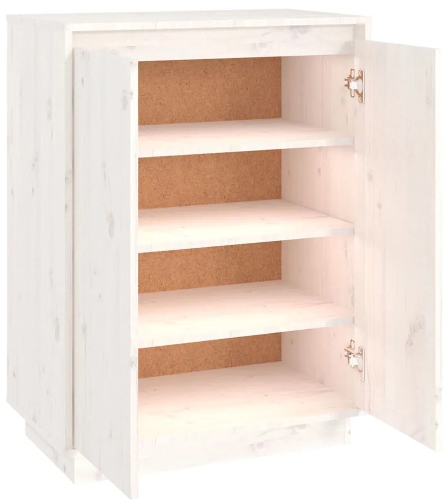 Sapateira 60x35x80 cm madeira de pinho maciça branco