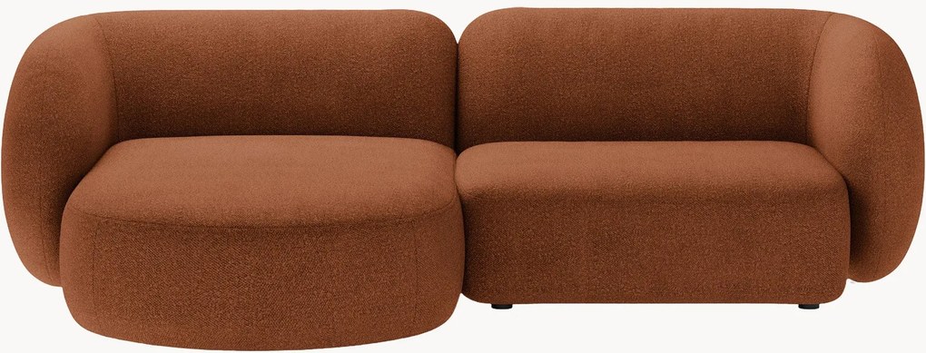 Sofá de canto modular em bouclé Kate (2 lugares)