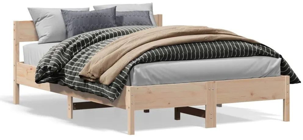 Cama sem colchão 150x200 cm madeira de pinho maciça