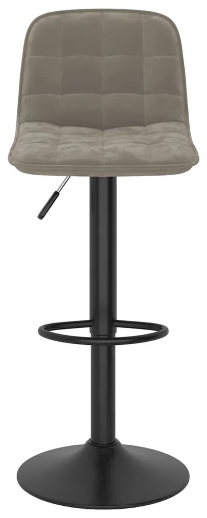 Bancos de bar 2 pcs veludo cinzento-claro