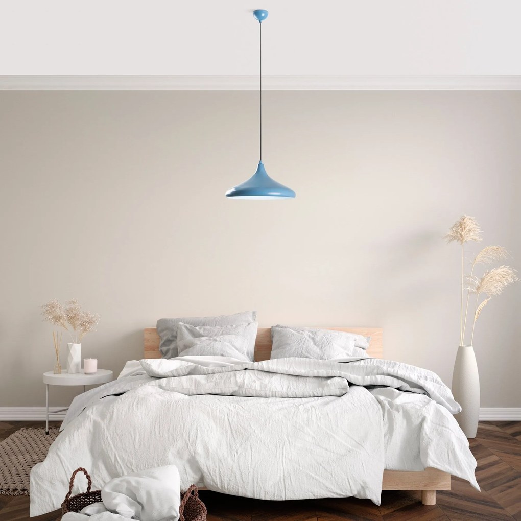Candeeiro de Teto Eysan – Azul Claro – Ø35 h:20 cm
