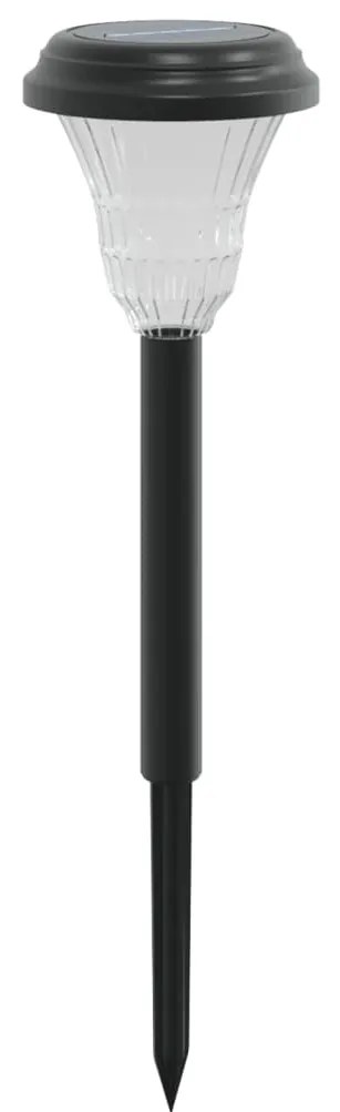 Luzes solares para caminhos com espigões 12 pcs branco