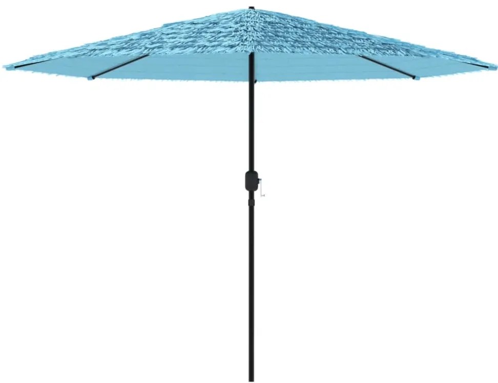 Guarda-sol de jardim com poste de aço 324x324x247 cm azul