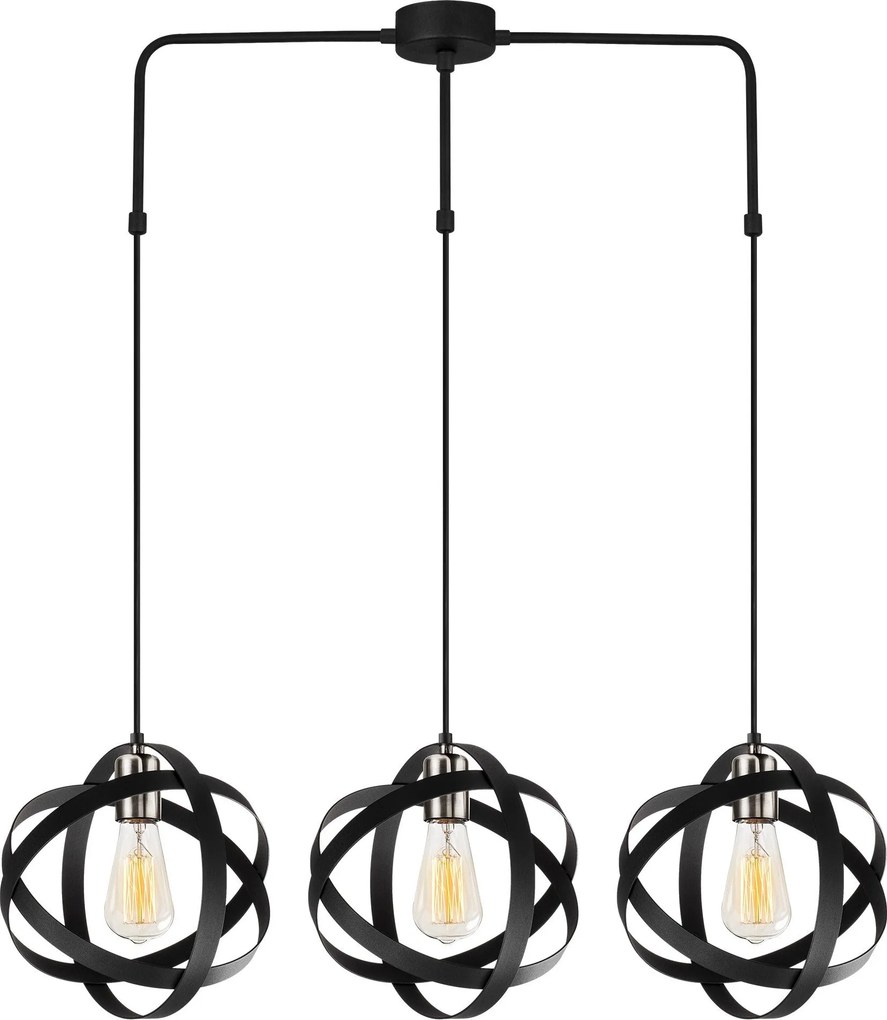 Candeeiro de Teto Gezegen – Preto – 89 x 25 cm