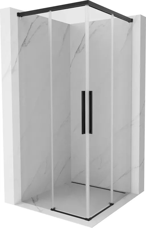 Mexen Rox Duo cabine de duche de correr 75 x 75 cm, transparente, preta - 8C2D-075-075-70-00