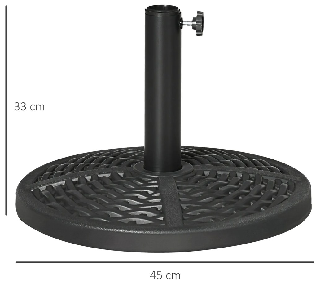 Base de Chapéu de Sol Redonda Suporte para Chapéu de Sol Preenchido de