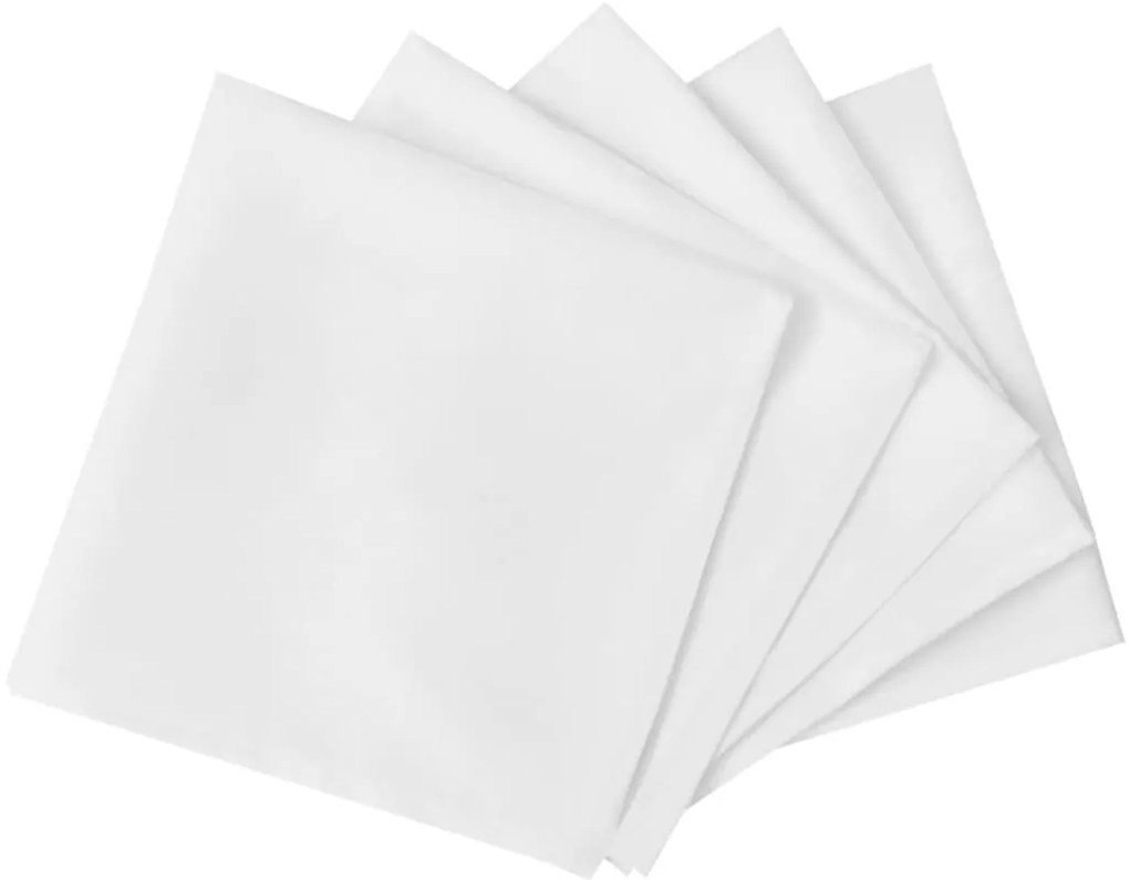 Conjunto de 100 guardanapos para jantar, branco 50 x 50