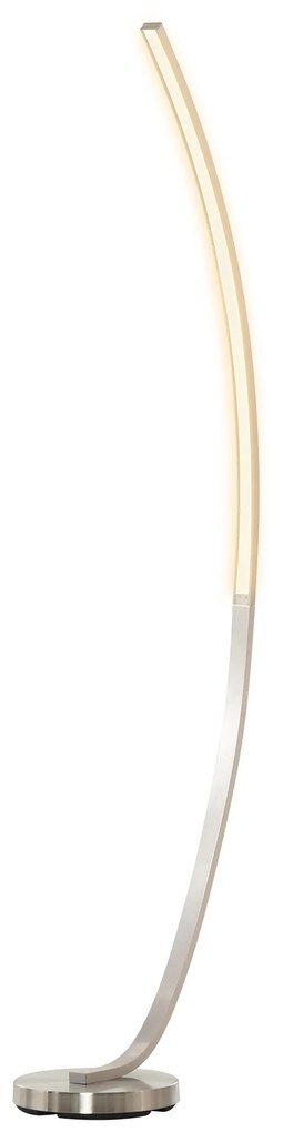 HOMCOM Luminária de piso com luz LED amarela Base de metal Pedal interruptor Design elegante Potência máx. 18 W 50x23x149cm Prata