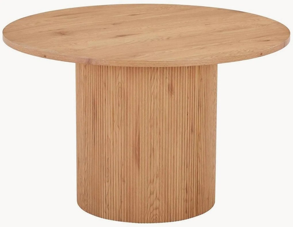 Mesa de jantar redonda com efeito de madeira Boavista, Ø 120 cm