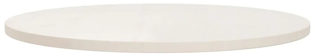 Tampo de mesa pinho maciço Ø80x2,5 cm branco