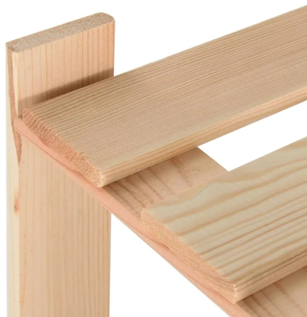 Unidade arrumação 3 prateleiras 80x28,5x90 cm pinho maciço