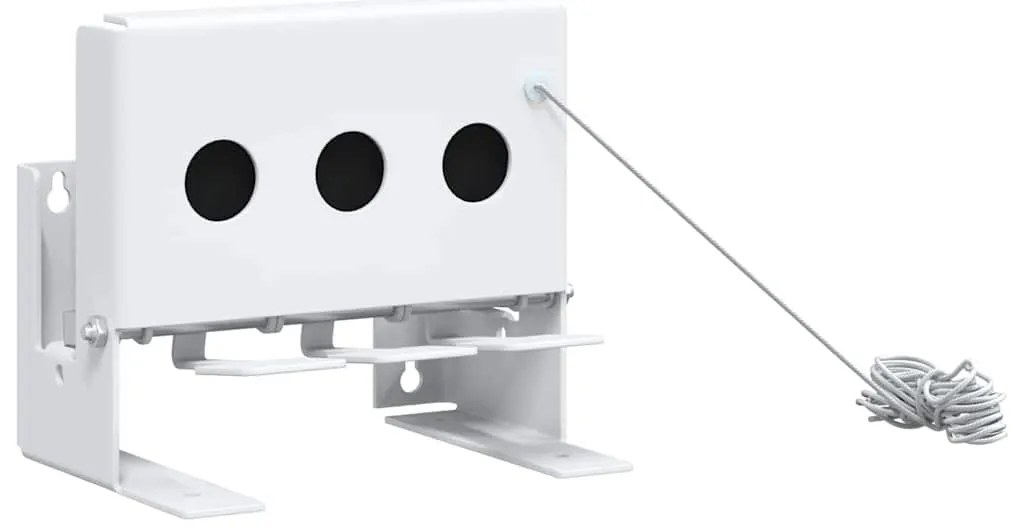 vidaXL Alvo Knockdown de Biathlon Branco 18 x 14,5 x 16 cm Aço