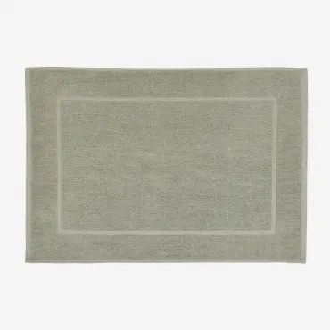 Tapete De Banho Retangular 55x80 Cm Em Algodão Danel Verde Laurel - Sklum